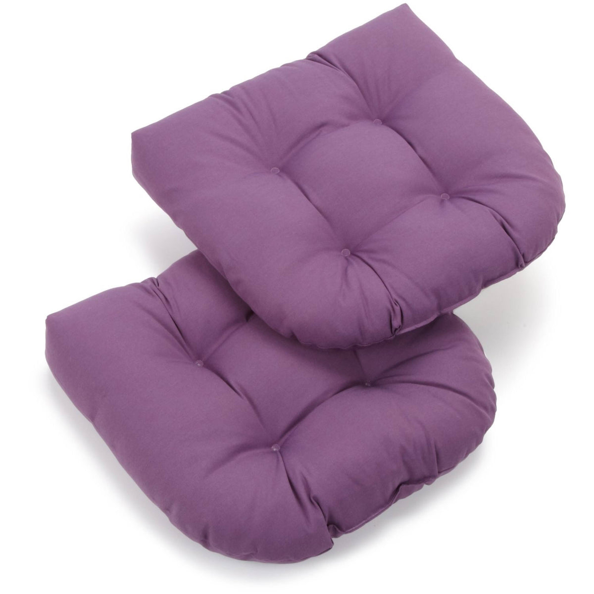 Blazing Needles 19-inch U-Shaped Twill Tufted Dining Chair Cushion (Set of 2) - Product image 1