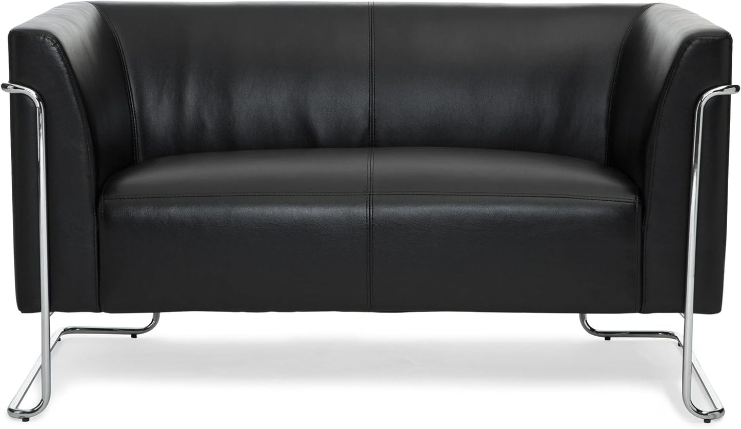hjh OFFICE Curacao Lounge Sofa Black Faux Leather