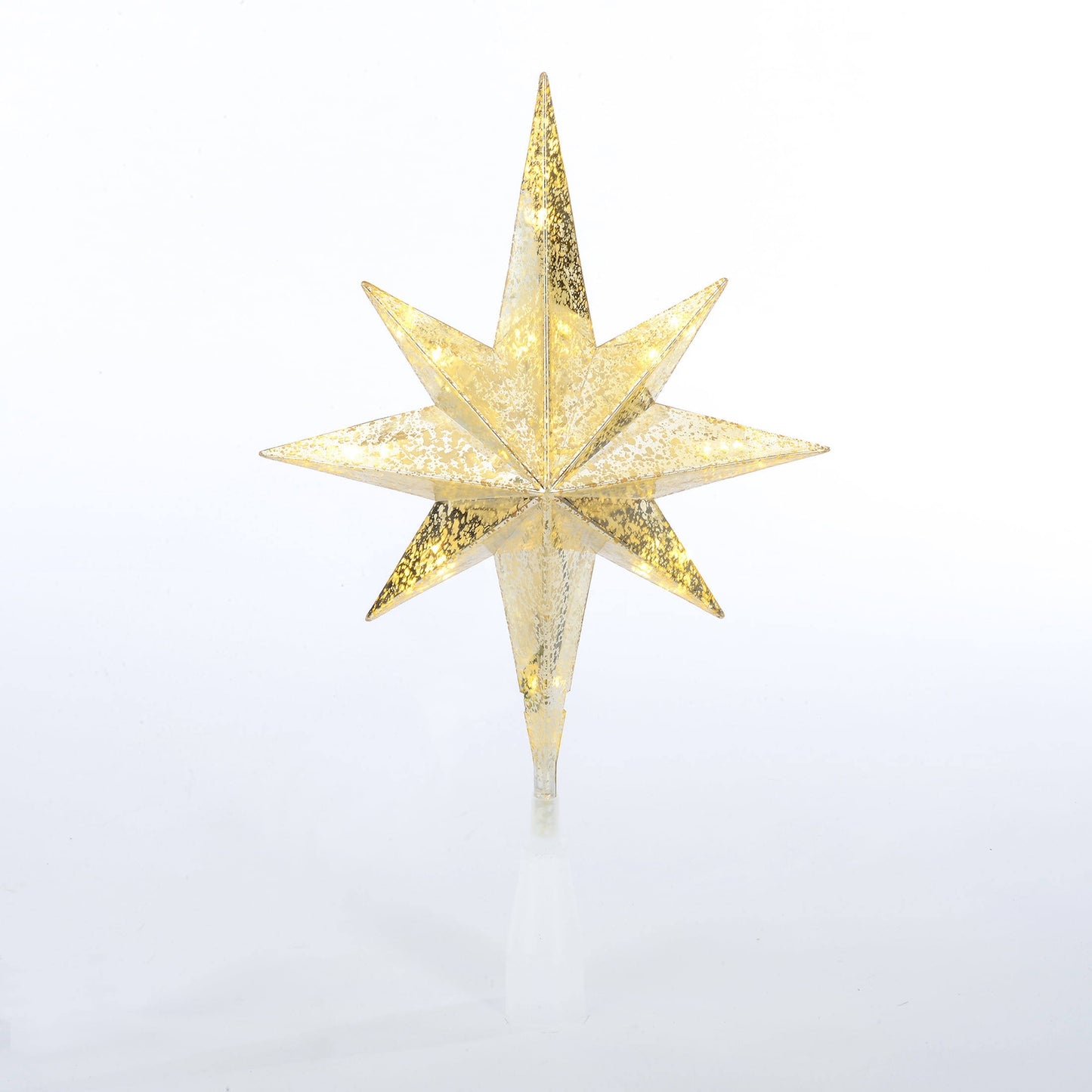 Holiday Time LED Christmas Tree Topper, Clear/Gold Star, 14 inch - Product image 1