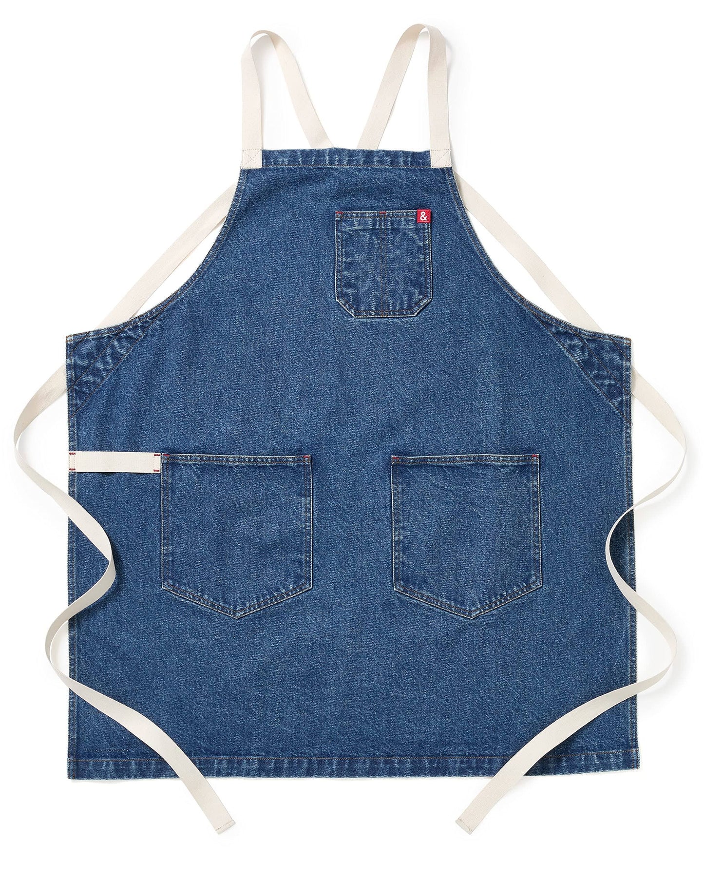 Hedley & Bennett Georgia Blue Crossback Apron - Professional Chef Apron with Pockets and Cross-Back Straps - Product image 1