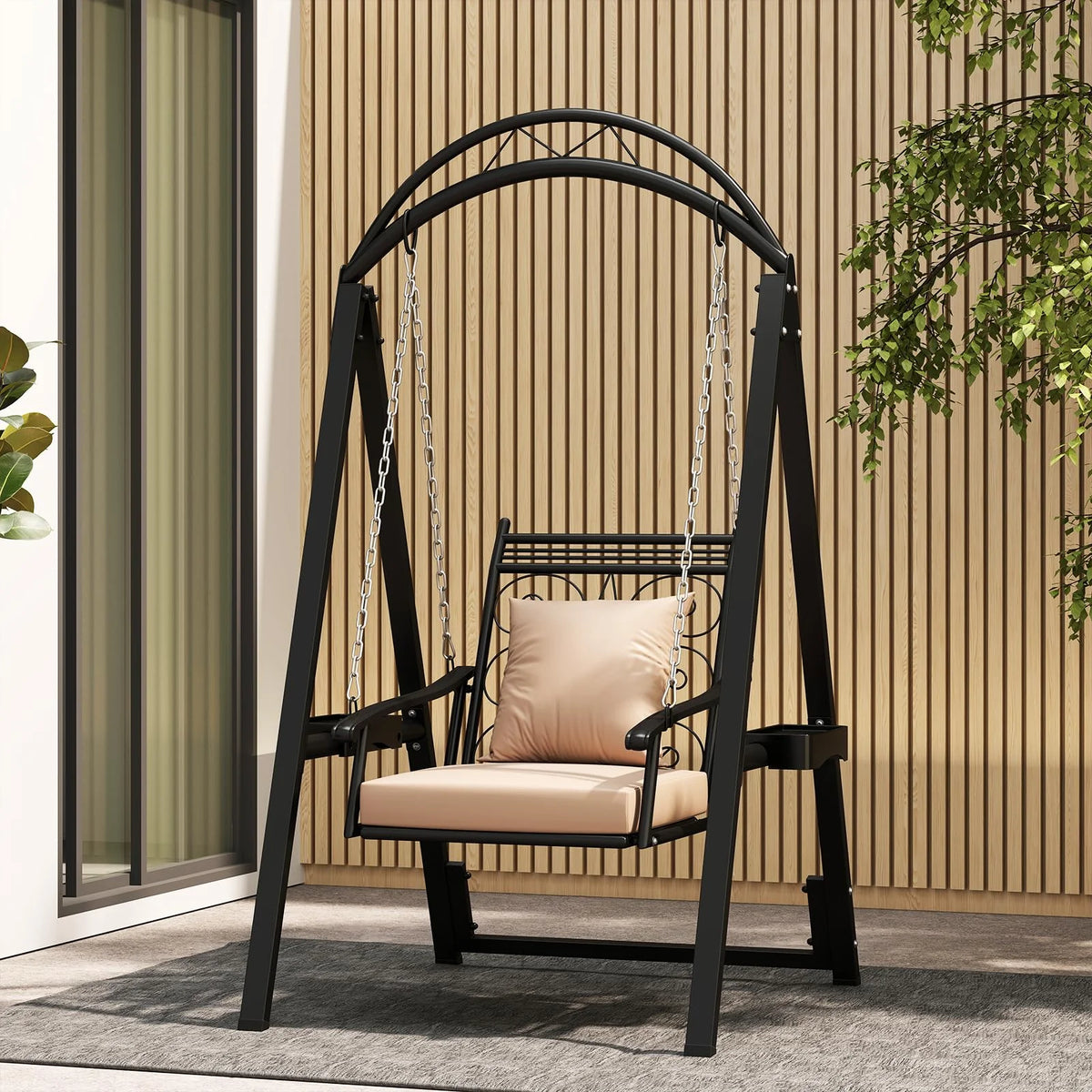 Tangkula Outdoor Patio Swing with Heavy-Duty Metal Frame - Product image 9
