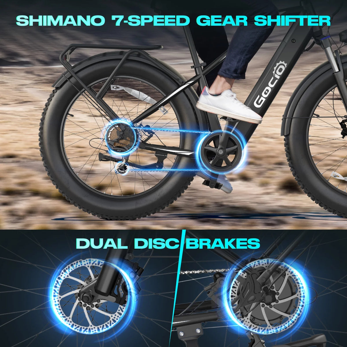 Gocio Electric Bike, 26"x4.0" Fat Tire E - Mountain Bike, Peak 1000W Motor - Product image 19
