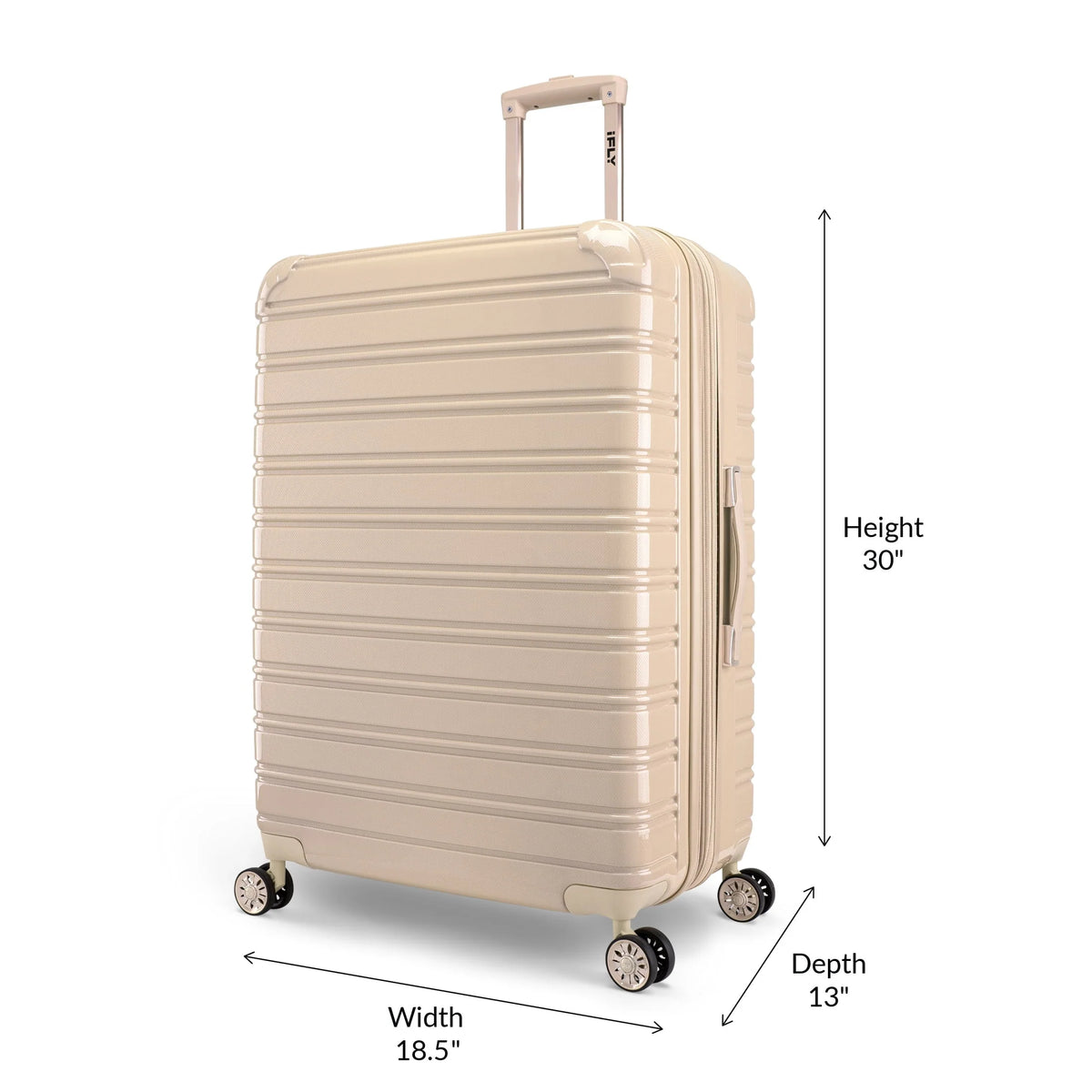 Ifly Hardside Fibertech Luggage 28" Checked Luggage, Champagne - Product image 2