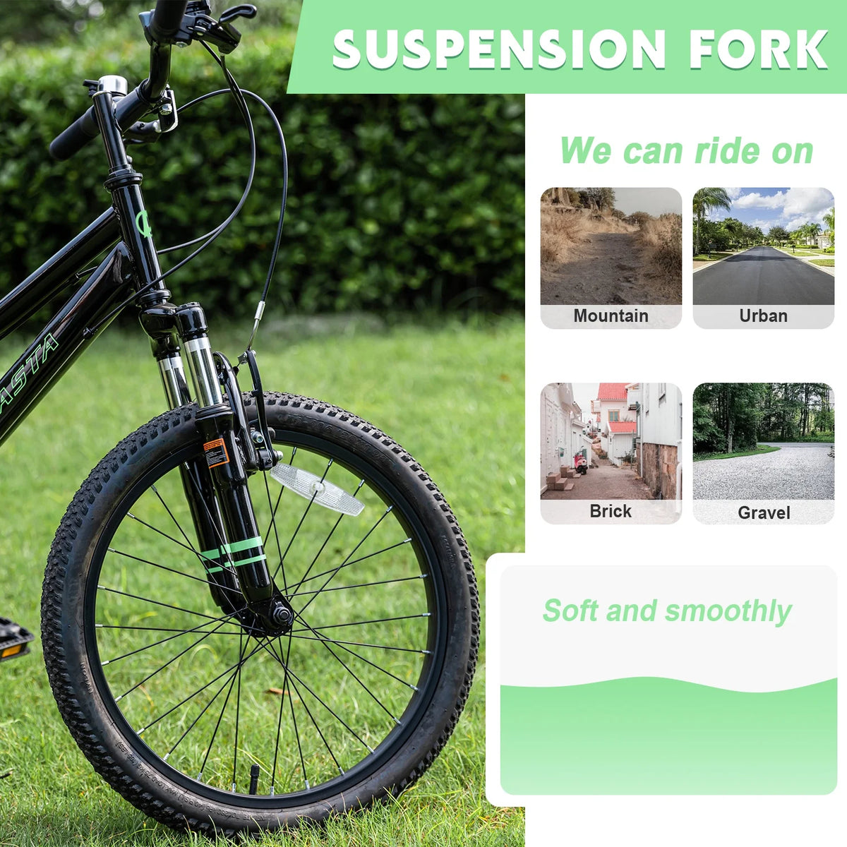 AVASTA 20'' Big Kids Mountain Bike for Age 6 7 8 9 10 11 12 Years Old Boys Girls Teen with Suspension Fork - Product image 23