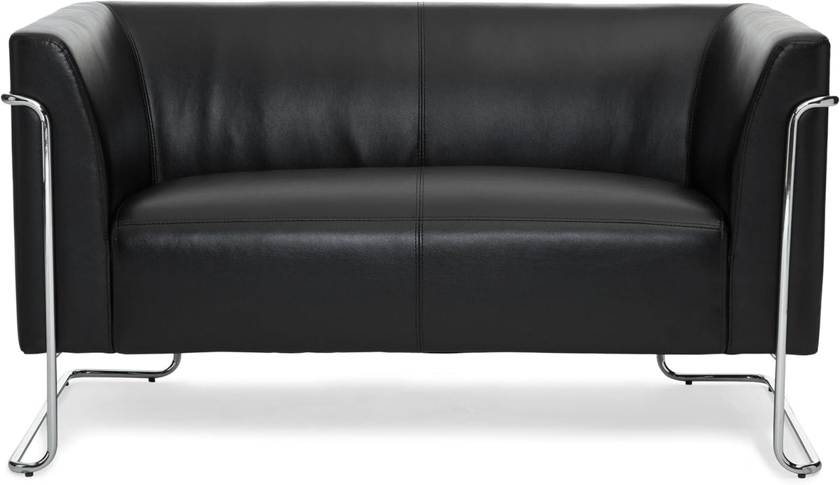 hjh OFFICE Curacao Lounge Sofa Black Faux Leather