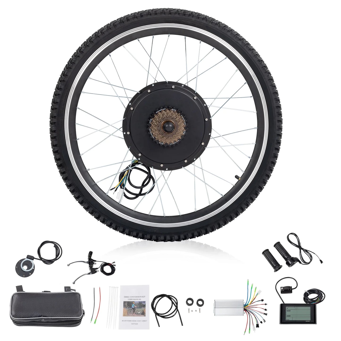 Ktaxon 48V 1000W Electric Bicycle Motor Kit, 26" Front Wheel E - Bike Conversion Kit W/ LCD Display - Product image 15