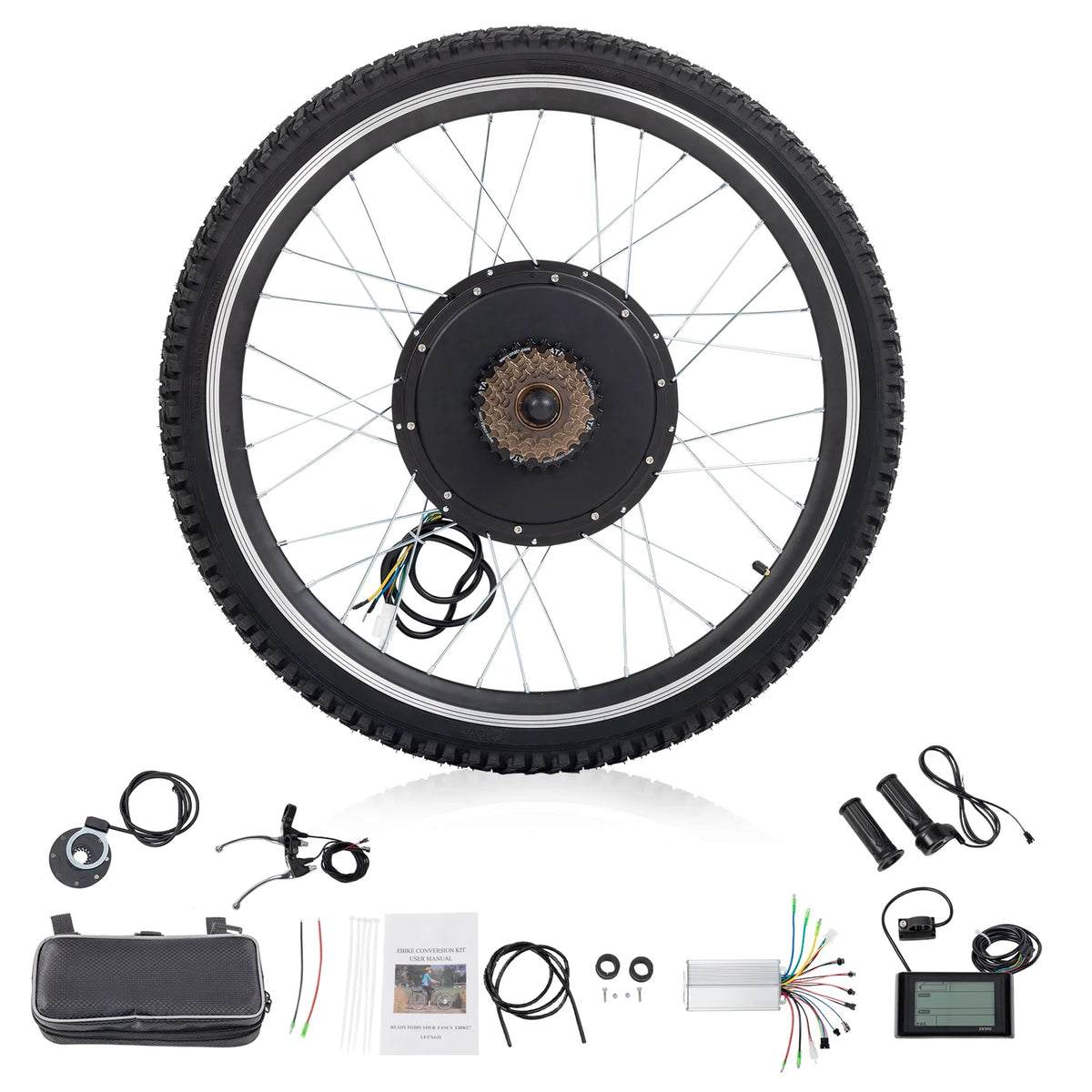 Ktaxon 48V 1000W Electric Bicycle Motor Kit, 26" Front Wheel E - Bike Conversion Kit W/ LCD Display - Product image 15