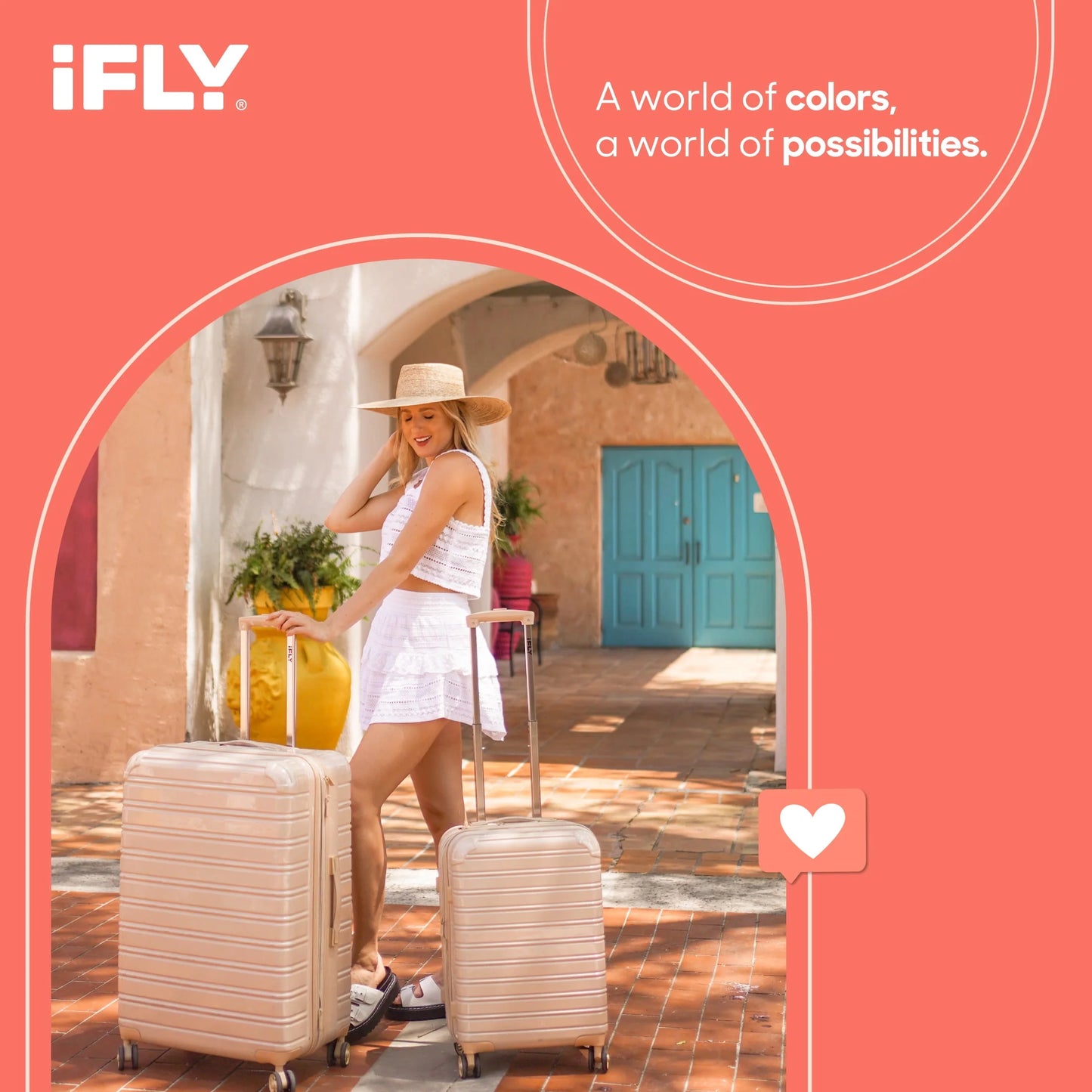 Ifly Hardside Fibertech Luggage 28" Checked Luggage, Champagne - Product image 6