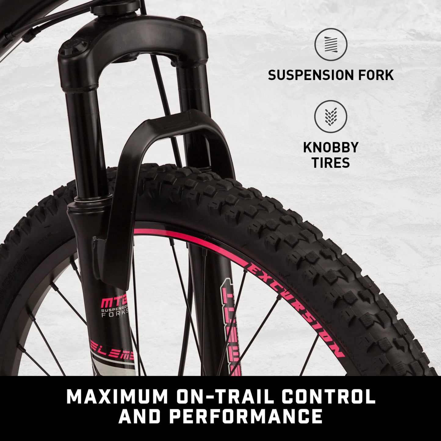 Mongoose 24 - In. Excursion Unisex Mountain Bike, Black, 21 Speeds - Product image 2