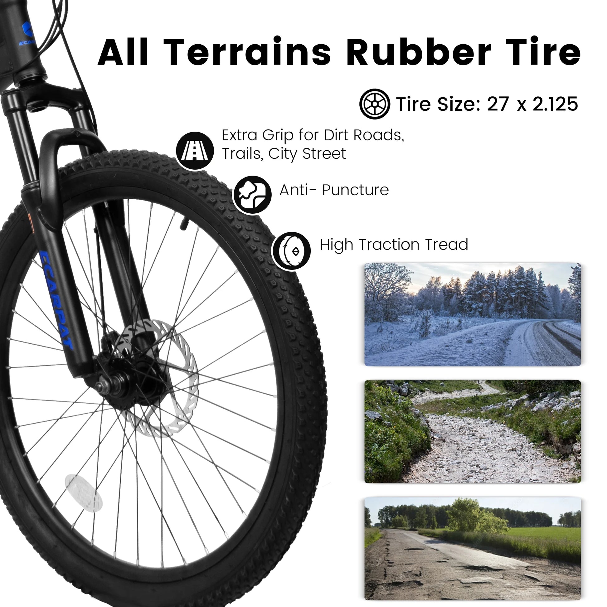 27.5 - Inch Mountain Bike for Adults - 21 - Speed Trail & City Bicycle with Disc Brakes - Gray - Product image 12