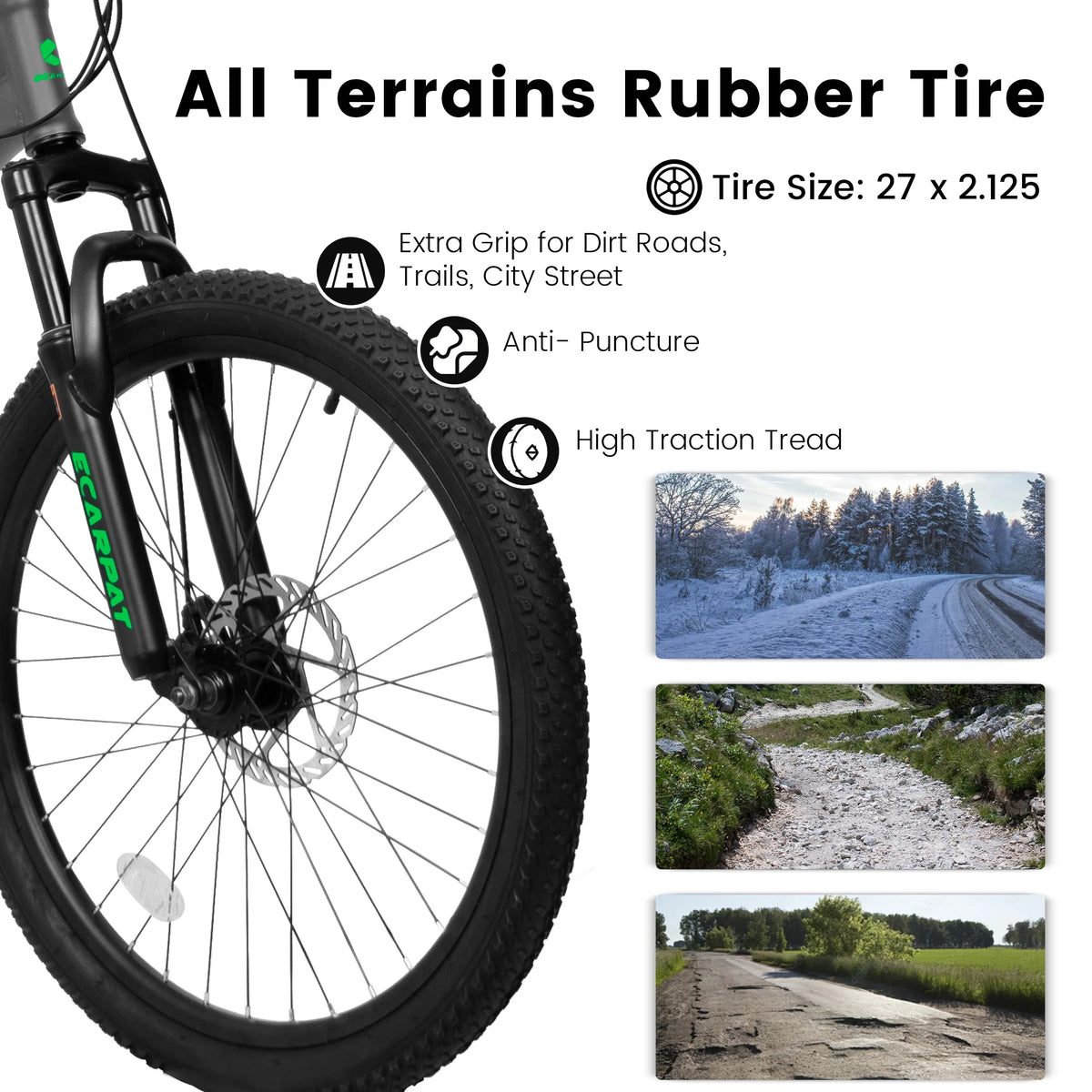 27.5 - Inch Mountain Bike for Adults - 21 - Speed Trail & City Bicycle with Disc Brakes - Gray - Product image 7