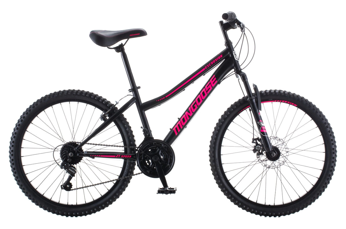 Mongoose 24 - In. Excursion Unisex Mountain Bike, Black, 21 Speeds - Product image 8