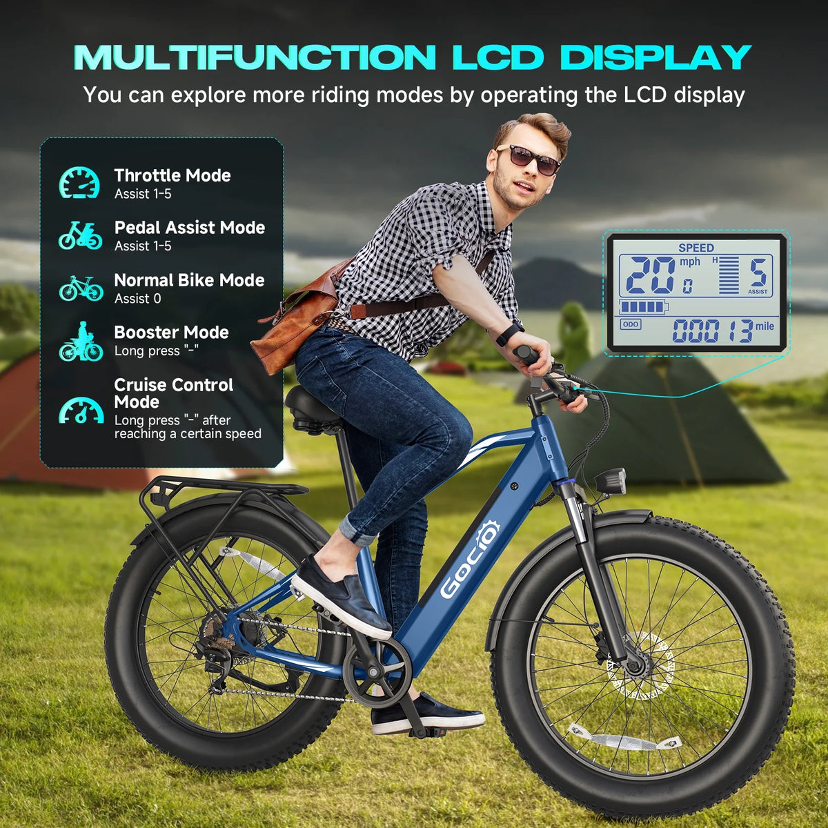 Gocio Electric Bike, 26"x4.0" Fat Tire E - Mountain Bike, Peak 1000W Motor - Product image 9